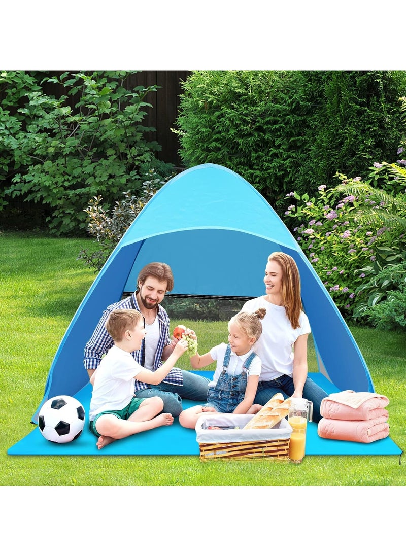 Pop-Up Beach Tent, Instant Outdoor Beach Tent, Portable Automatic Waterproof Shade Tent, Easy to Install, Suitable for Family Picnic Camping