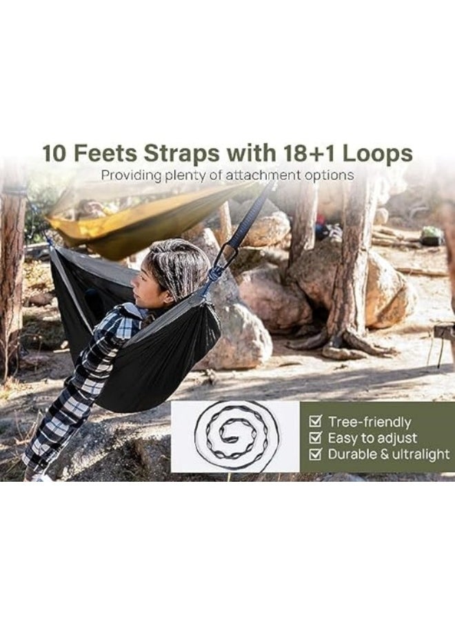 Camping Hammock Double u0026 Single Portable Hammocks Camping Accessories for Outdoor, Indoor, Backpacking, Travel, Beach, Backyard, Patio, Hiking