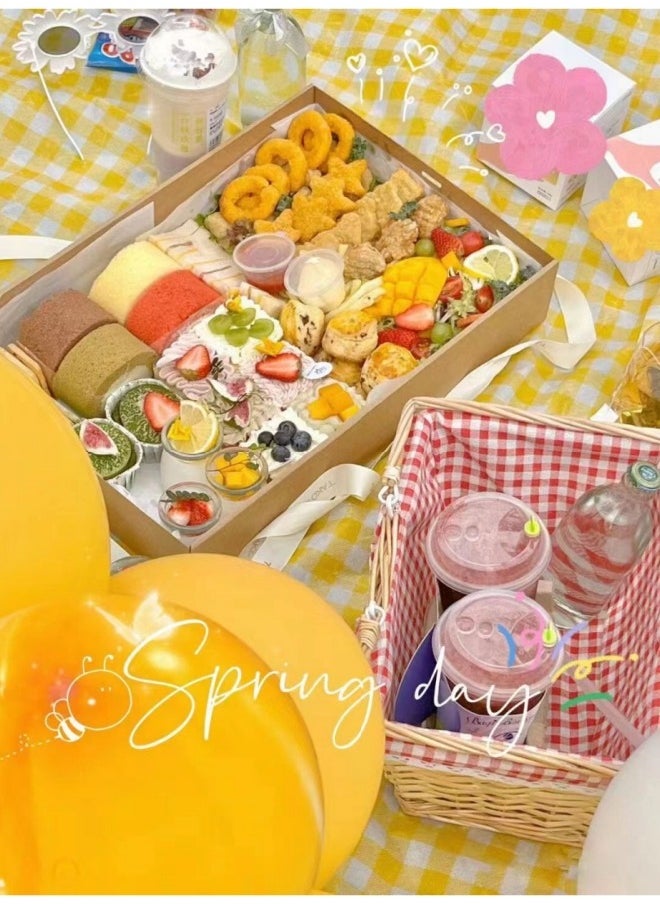 10-Pack Cookie Boxes or Picnic Box, 36 x 25 x 8cm Bakery Boxes with Window, Auto-Popup Treat Boxes, Donut Boxes for Cookies, Muffins and Pastries