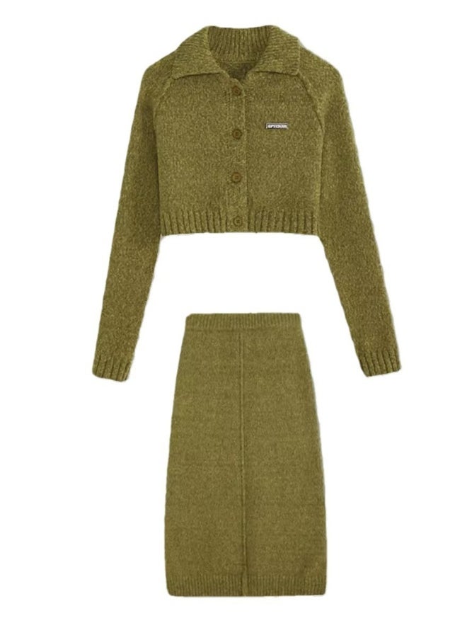 High-grade sense gentle temperament knit suit skirt