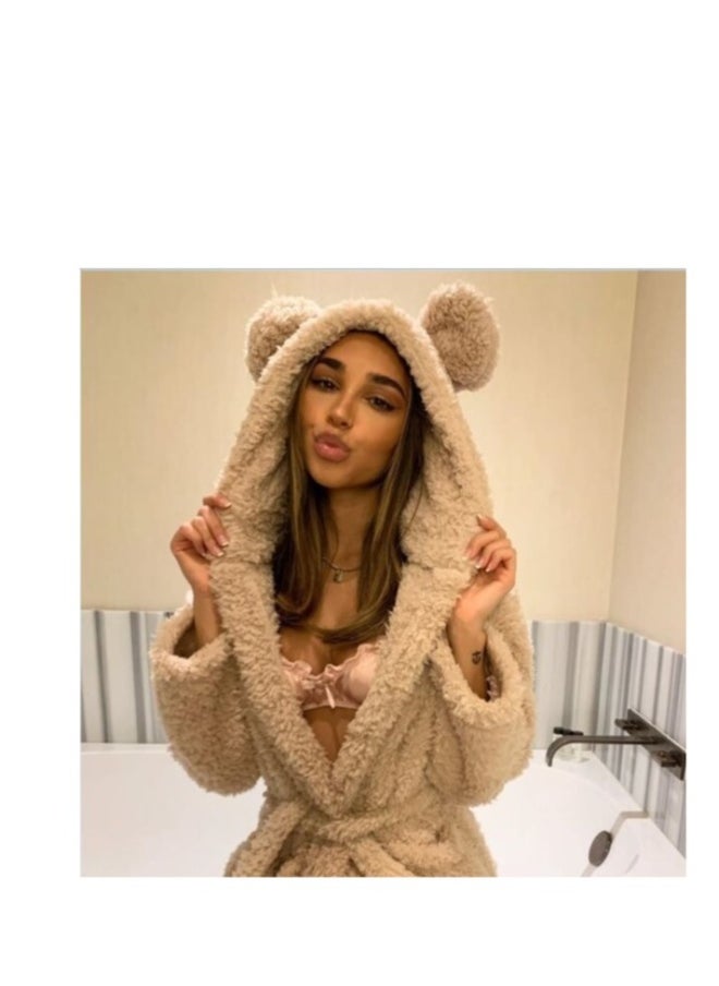 Mao Mao ear lace leisure plush pajamas