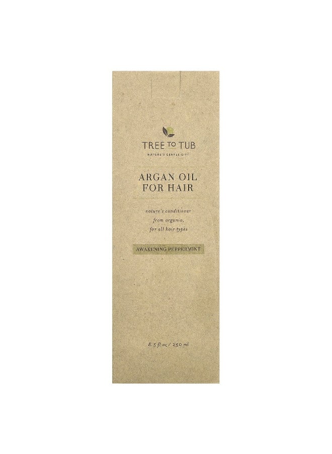 Tree To Tub, Argan Oil For Hair Conditioner, For All Hair Types, Awakening Peppermint, 8.5 fl oz (250 ml)