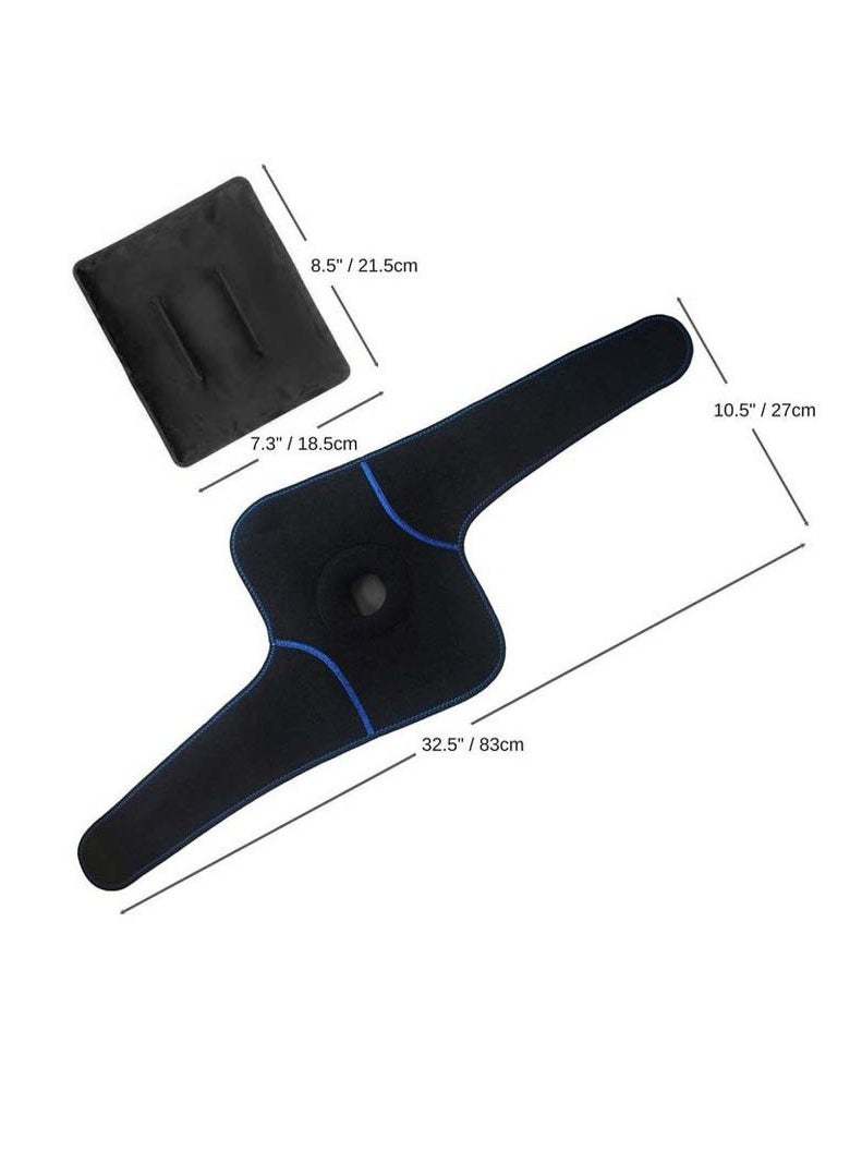 A pair of sports knee pads with adjustable hot and cold knee pads, gel knee protectors, knee sprain knee pads (including a gel water bag)