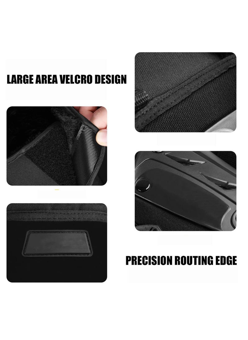 4 Pcs Knee Shin Guards Elbow Pads  Knee Shin Guards Motocross Elbow Pads Winter Windproof Warm Breathable Adjustable Knee Cap Pads Set For Motorbike ​Cycling Skating Skateboarding