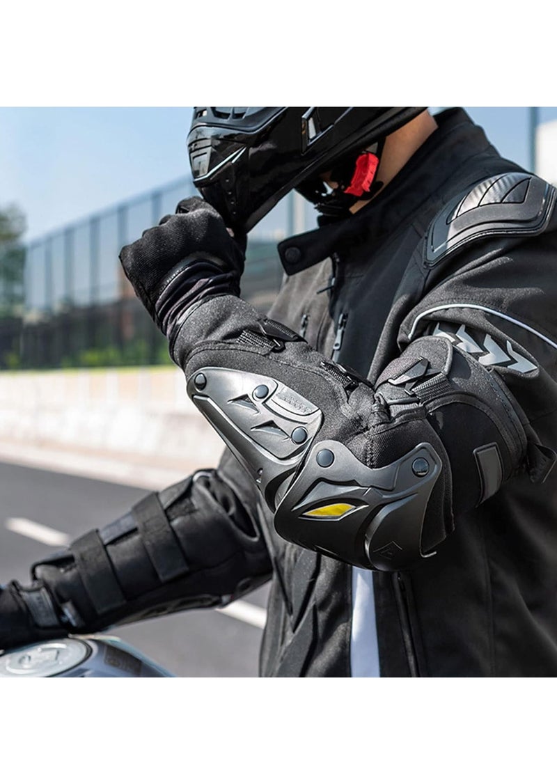 4 Pcs Knee Shin Guards Elbow Pads  Knee Shin Guards Motocross Elbow Pads Winter Windproof Warm Breathable Adjustable Knee Cap Pads Set For Motorbike ​Cycling Skating Skateboarding