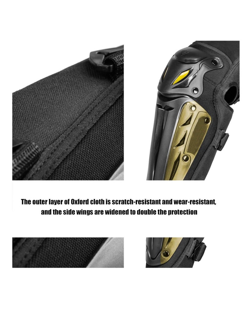 4 Pcs Knee Shin Guards Elbow Pads  Knee Shin Guards Motocross Elbow Pads Winter Windproof Warm Breathable Adjustable Knee Cap Pads Set For Motorbike ​Cycling Skating Skateboarding