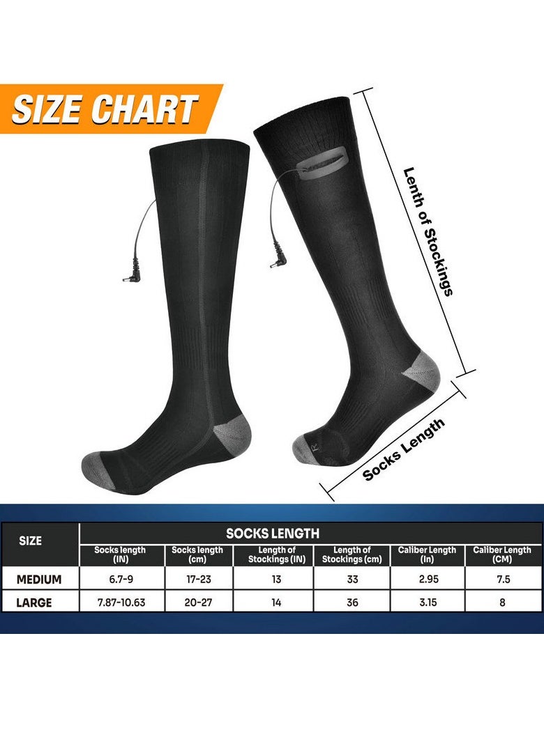 Heatable socks, warm winter socks, warm motorcycle socks, skiing, foot warmers, universal washable socks, outdoor socks, horseback riding, camping, hiking
