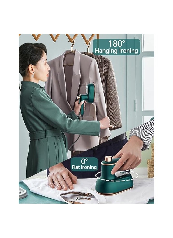 Mini Ironing Machine Handheld Can Be Rotated 180 Degrees, Travel Iron for Clothes, Professional Household Fast Heating Wired Small Electric Iron, Portable Heat Press Clothing Iron Machine