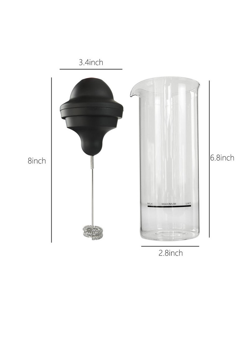 Milk frother Electric foamer Coffee Foam Maker Milk Shake Mixer Battery Operated Latte Cappuccino Frothing Pitcher Coffee frother Whisk Machine Large Milk frother jug Cup