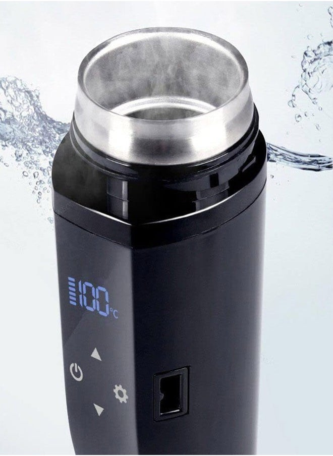 Electric Portable Kettle, 500ml Car Kettle, Anti Spill Leakproof Kettle, SUS 304 Car Coffee Warmer with Temperature Control