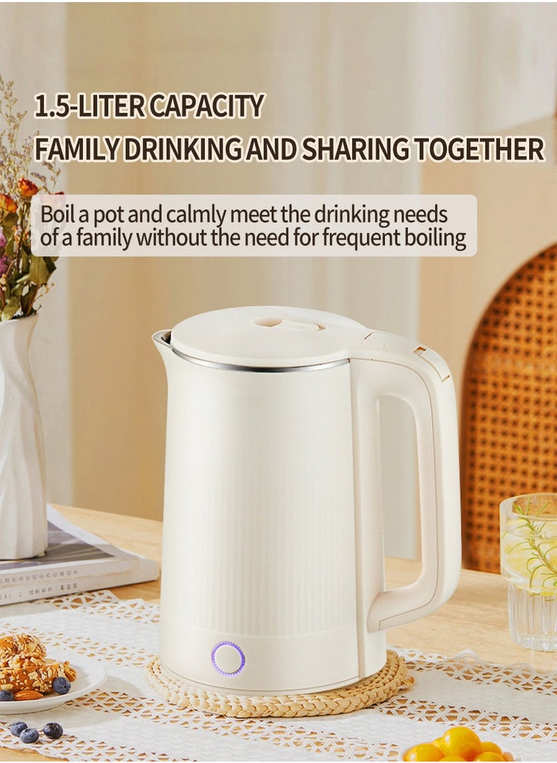 1.5L Electric Kettle, 360-Degree Swivel Base w/Automatic Safety Shutoff/Ideal for Boiling Water, Milk, Tea, 1500 W