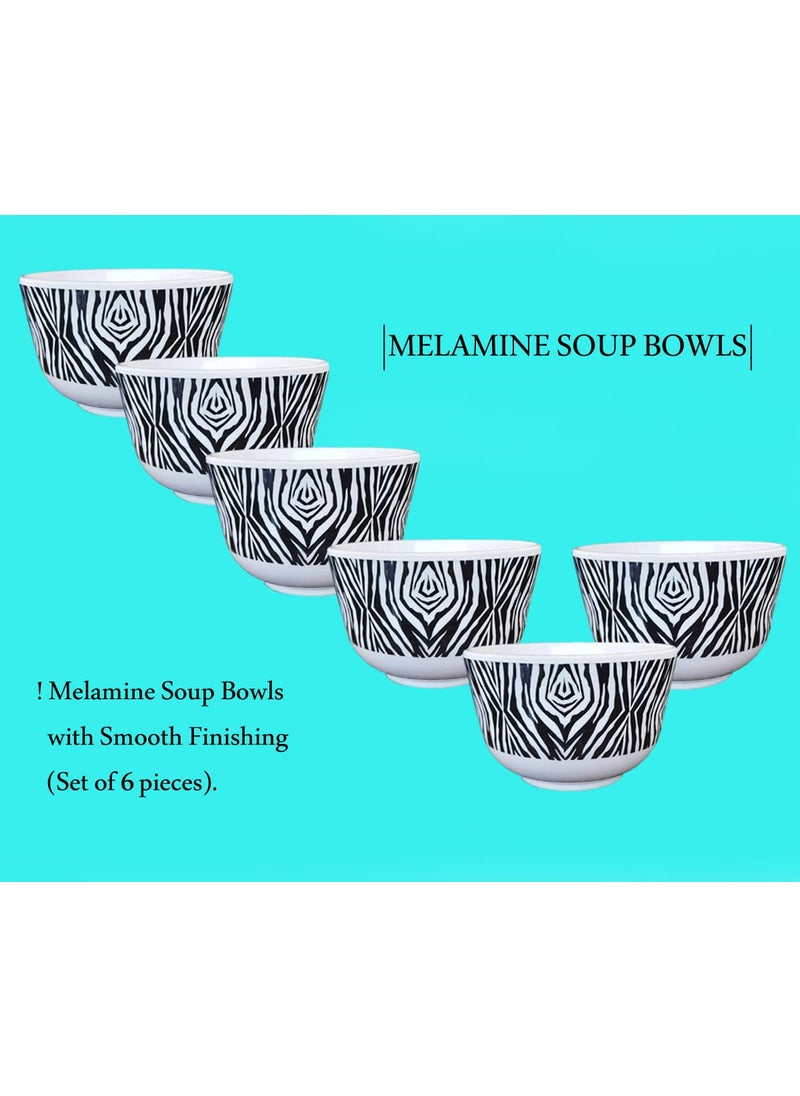 Best Buy Melamine Food Grade Soup Bowls with Solid Finishing Jig Jak Designing - (Set of 6 Pieces)