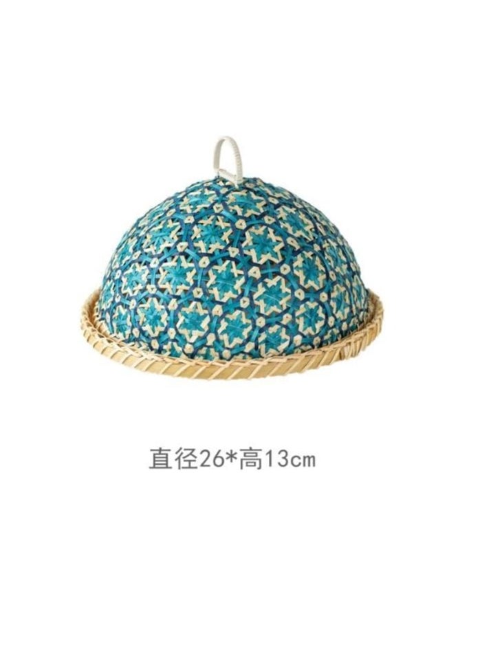Bamboo colander table cover, bamboo colander, bamboo basket vegetable cover, round dustpan for insect and dust prevention, drying, shade drying, storage, vegetable drying net, fish drying net, sour