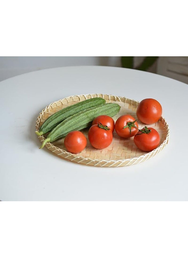Bamboo colander table cover, bamboo colander, bamboo basket vegetable cover, round dustpan for insect and dust prevention, drying, shade drying, storage, vegetable drying net, fish drying net, sour