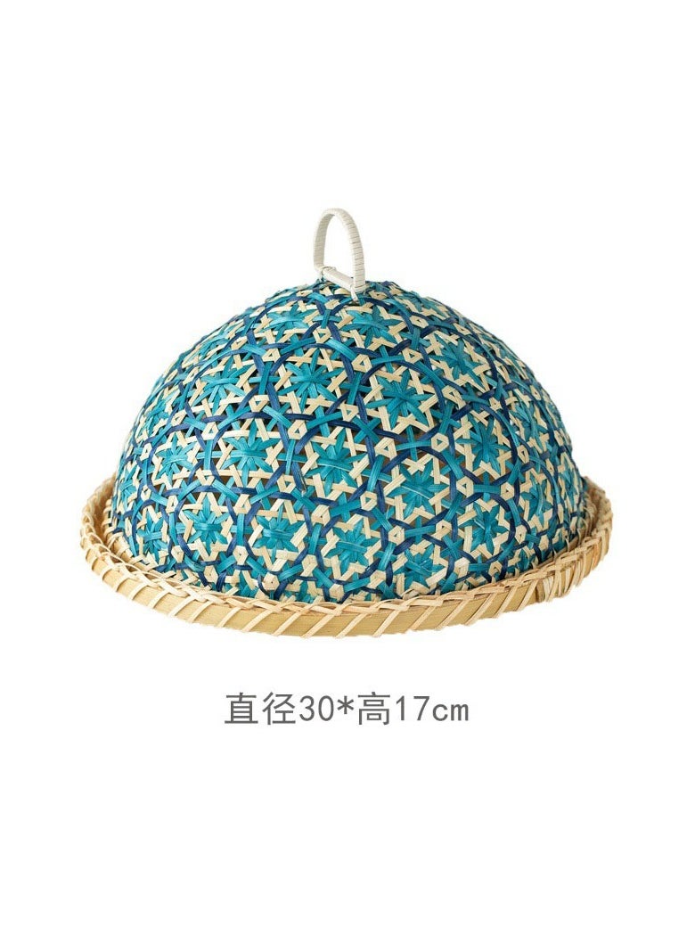 Bamboo colander table cover, bamboo colander, bamboo basket vegetable cover, round dustpan for insect and dust prevention, drying, shade drying, storage, vegetable drying net, fish drying net, sour