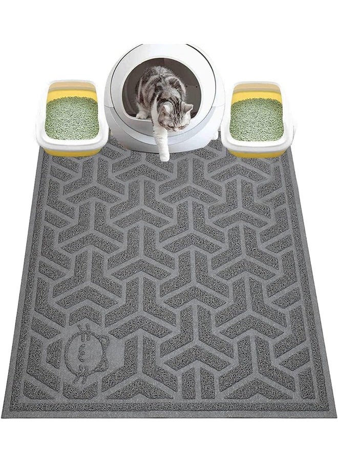 Cat Litter Mat, XL Super Size, Phthalate Free, Easy to Clean, 90 * 60cm, Durable, Soft on Paws, Large Litter Mat.