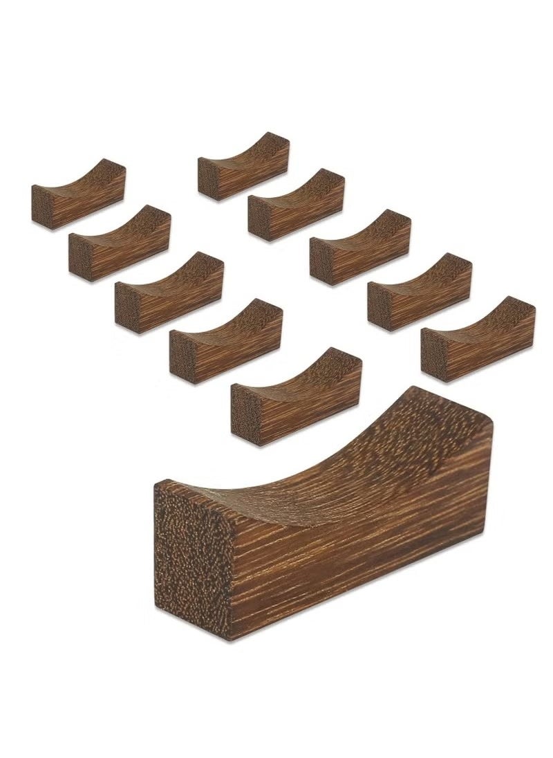 10PCS Wooden Chopstick Rests and Holders for Home, Hotel, Resta, urant Natural Premium Chopsticks Holders, Spoon Fork Knife Stand Rack Set