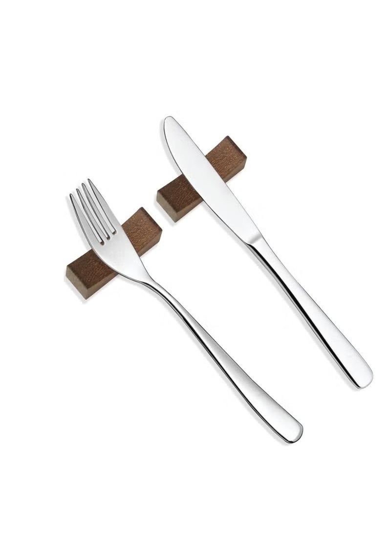 10PCS Wooden Chopstick Rests and Holders for Home, Hotel, Resta, urant Natural Premium Chopsticks Holders, Spoon Fork Knife Stand Rack Set