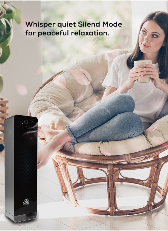 Dr Scent Essential Oil Standalone Mini Diffuser Machine Aromatherapy Scent Diffuser Device for Home, Hotel, Office & Gym | Modern Design, Advanced Scenting Tech | up to 600m³ Coverage Area