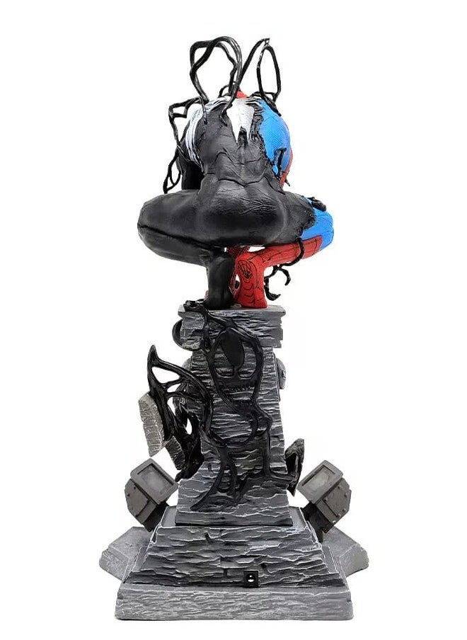 Spider Man Statue Figure LED 15in PVC Statue Model