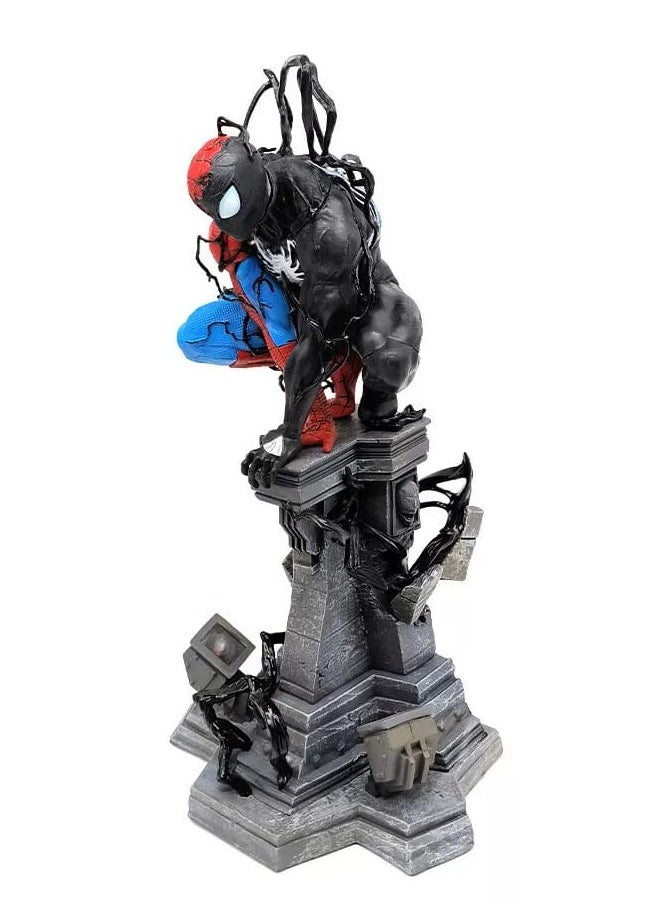 Spider Man Statue Figure LED 15in PVC Statue Model