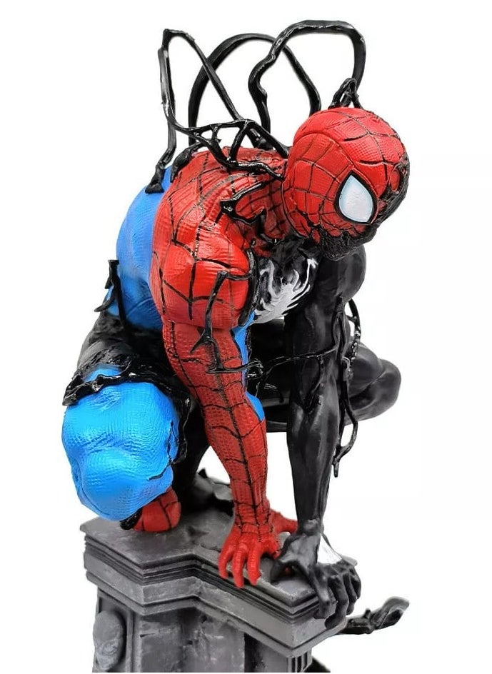 Spider Man Statue Figure LED 15in PVC Statue Model