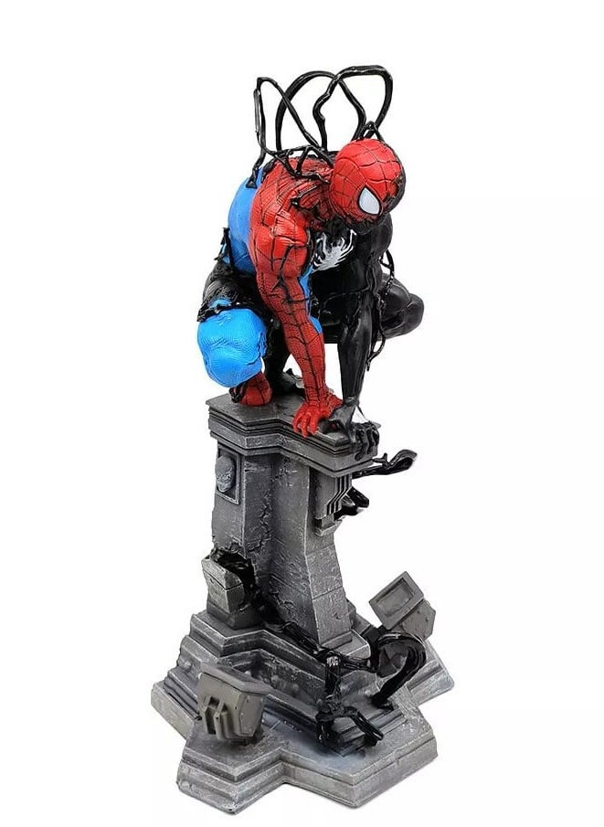 Spider Man Statue Figure LED 15in PVC Statue Model