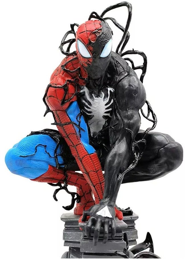 Spider Man Statue Figure LED 15in PVC Statue Model