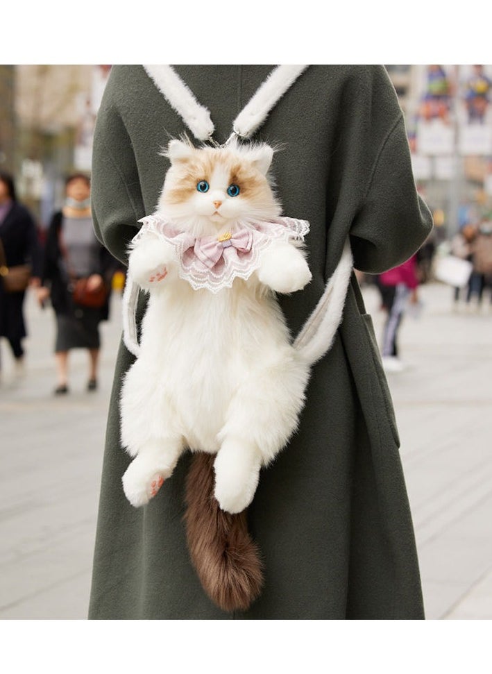 Simulation Ragdoll Cat Backpack Kitten Doll Doll Plush Doll Toy Birthday Gift Female