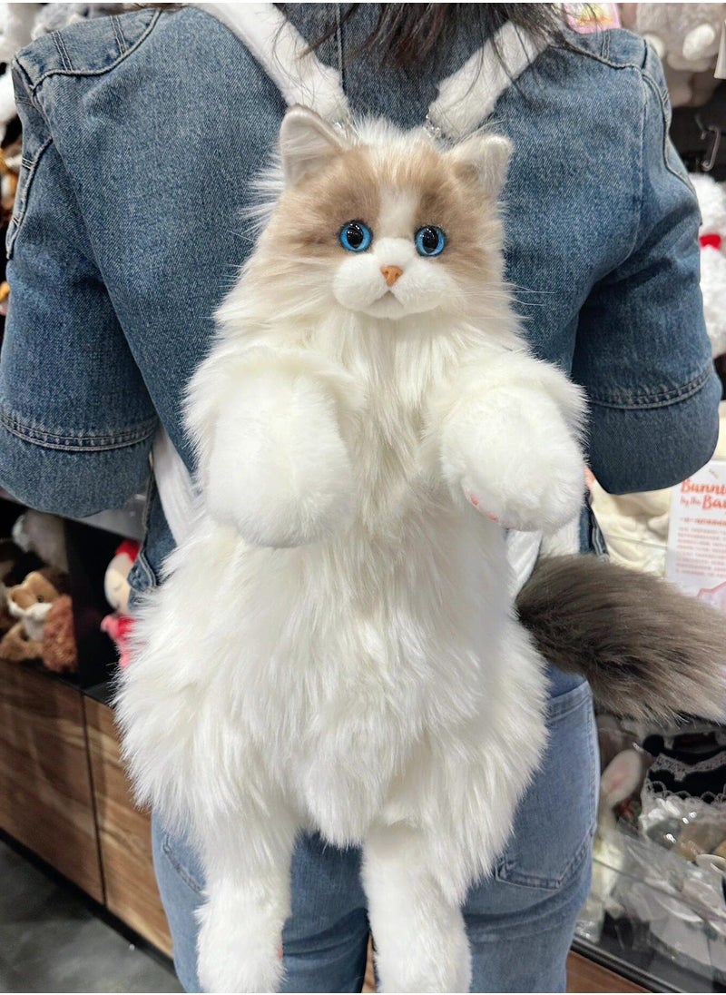 Simulation Ragdoll Cat Backpack Kitten Doll Doll Plush Doll Toy Birthday Gift Female