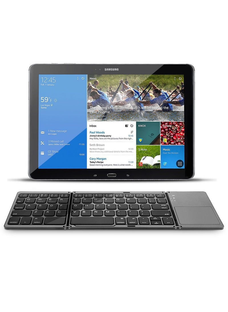 Suitable for iPad and Android, three-fold wireless Bluetooth foldable touchpad keyboard and mouse, cross-border spot goods, keyboard and mouse set