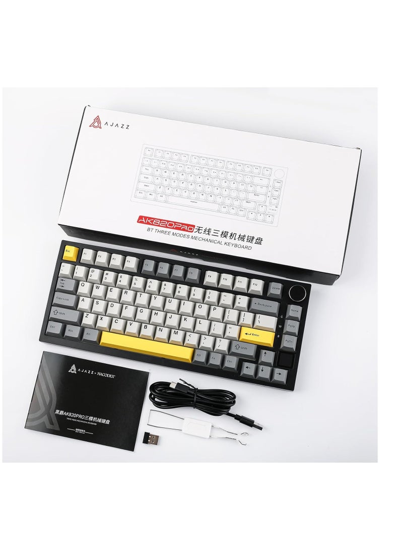 EPOMAKER Ajazz AK820 Pro 75% Gasket-mounted Mechanical Keyboard with TFT Screen