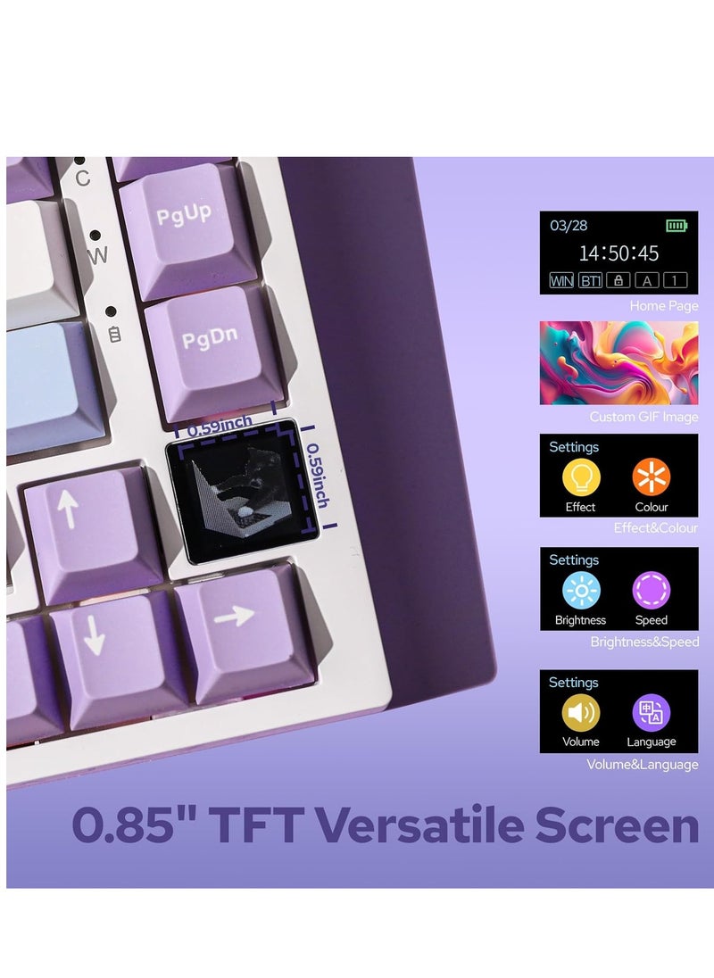 EPOMAKER Ajazz AK820 Pro 75% Gasket-mounted Mechanical Keyboard with TFT Screen