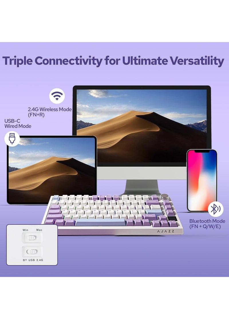 EPOMAKER Ajazz AK820 Pro 75% Gasket-mounted Mechanical Keyboard with TFT Screen