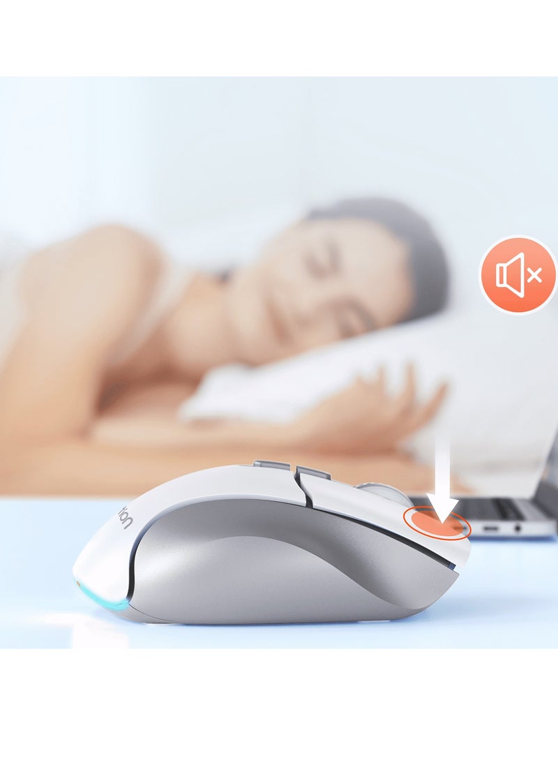 MEETION Wireless Dual-Mode Ergonomic Mouse BTM001 Ergonomic Design 2.4g Bluetooth Dual Mode Multiple Colors Available (BLACK)