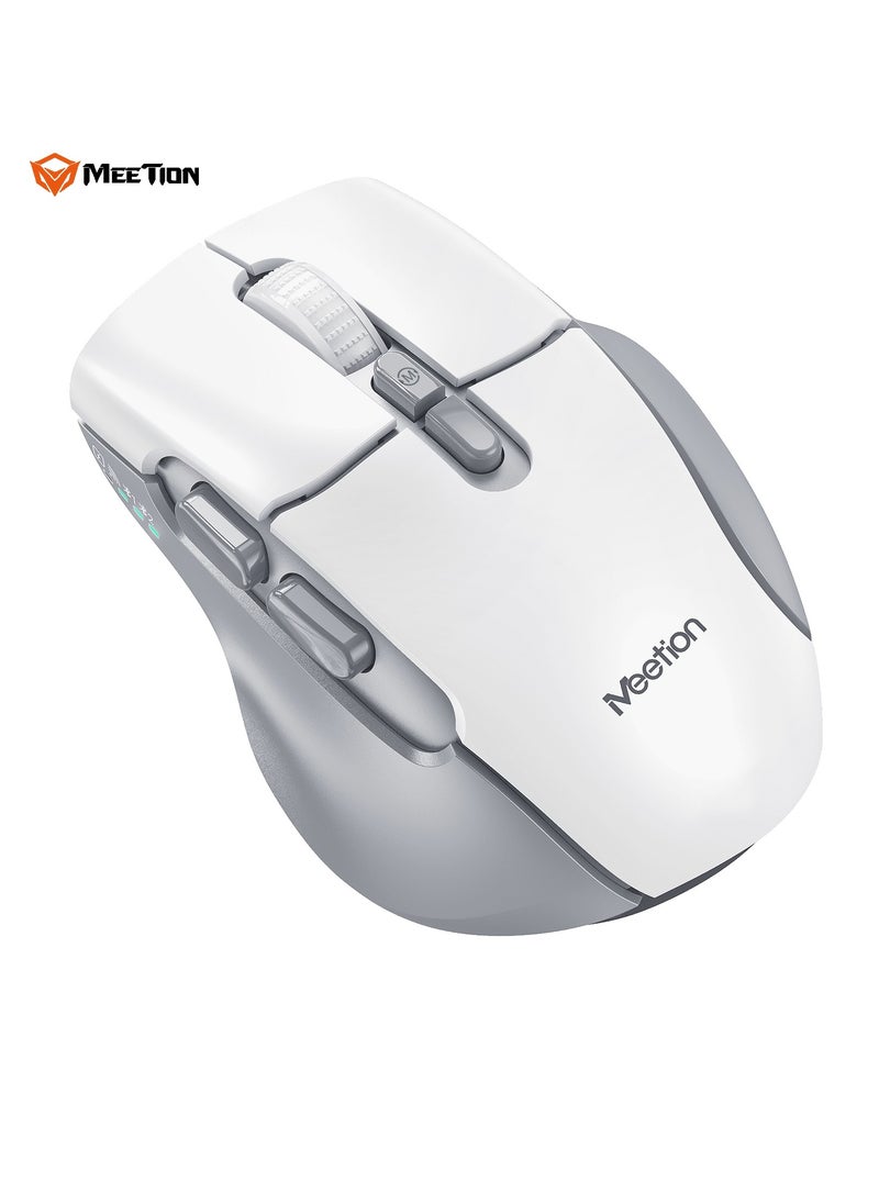 MEETION Wireless Dual-Mode Ergonomic Mouse BTM001 Ergonomic Design 2.4g Bluetooth Dual Mode Multiple Colors Available (BLACK)