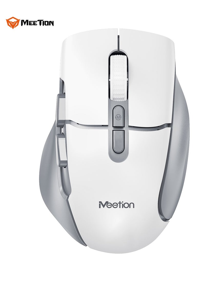 MEETION Wireless Dual-Mode Ergonomic Mouse BTM001 Ergonomic Design 2.4g Bluetooth Dual Mode Multiple Colors Available (BLACK)