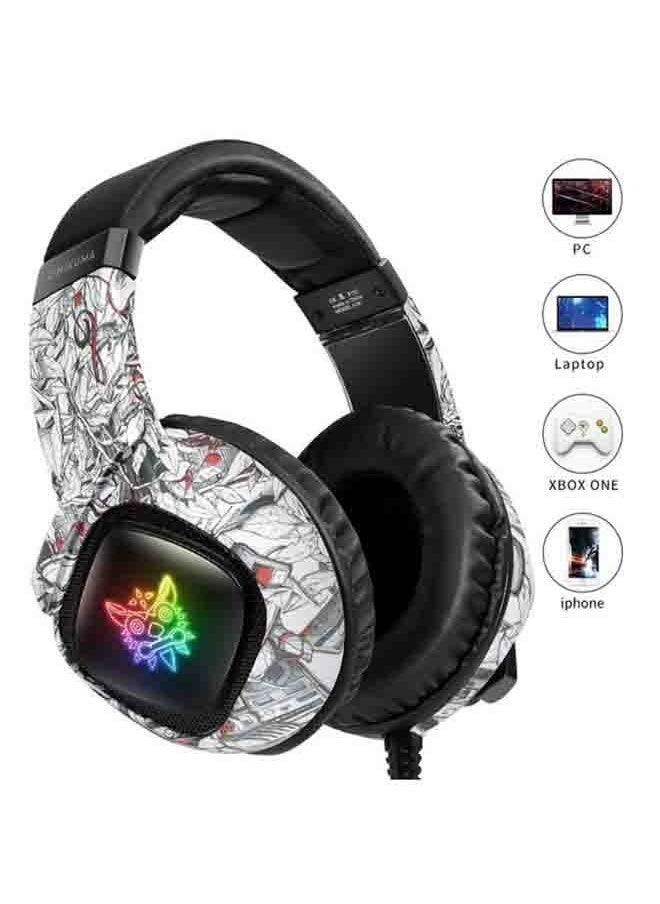 K19 Gaming Wired Headset with Microphone – High-Quality Stereo Sound, Comfortable Over-Ear Design, Noise-Cancelling Mic for PS4, PS5, Xbox One, Xbox Series X/S, Nintendo Switch, PC, Clear Voice Communication, Ideal for Gaming, Streaming & Audio
