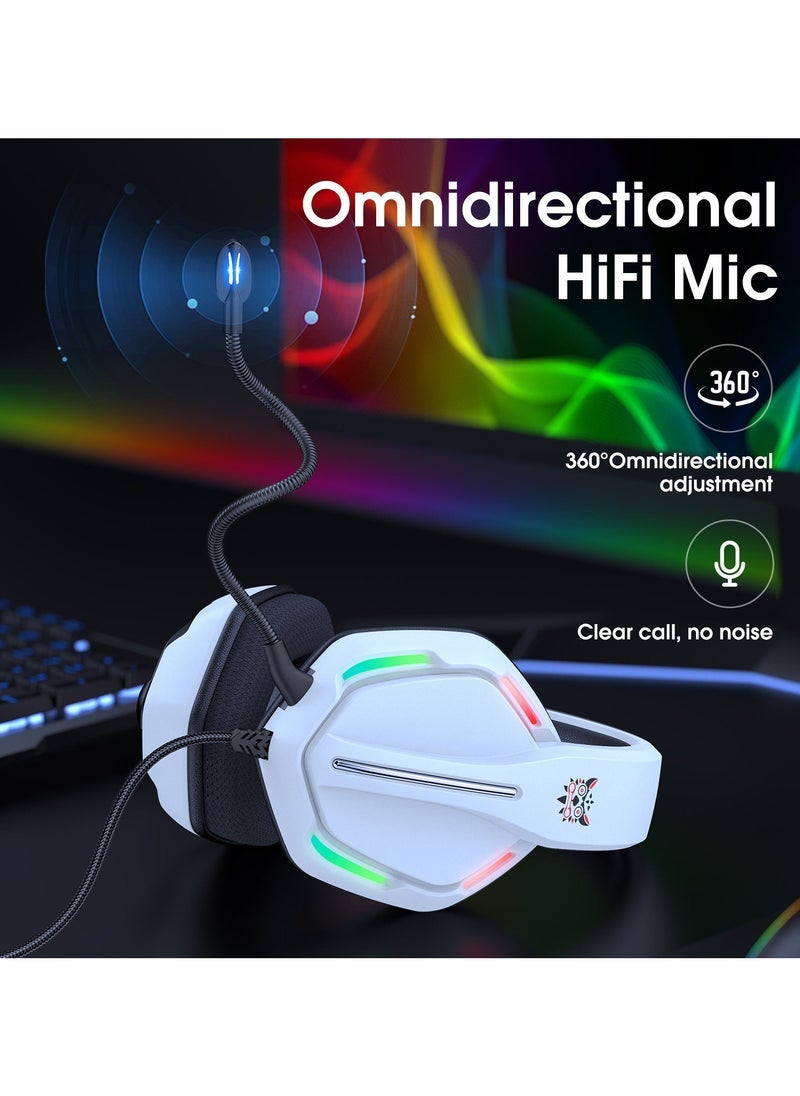X27 Wired Computer Gaming Headset - High-Quality Gaming Headphones with Noise Cancelling Microphone, Comfortable Design, Adjustable Volume Control, Clear Sound, Compatible with PC, PS4, Xbox, Laptop, and Mobile