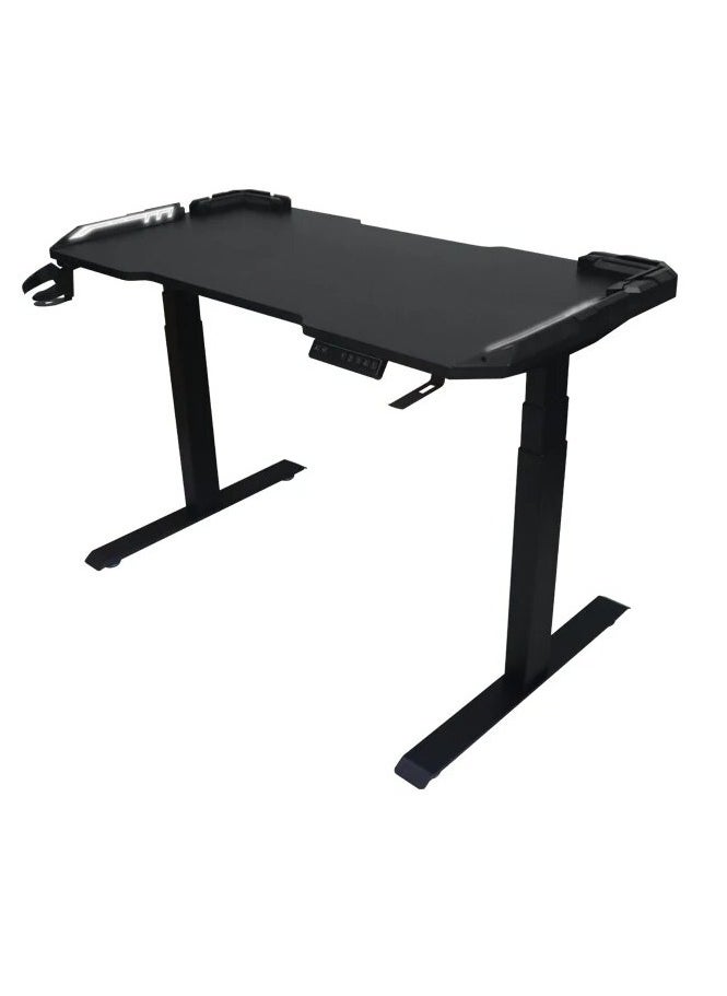 Carbon‑Fiber Gaming Desk | 140 × 60 cm | Cable‑Management Tray & Headset Hook