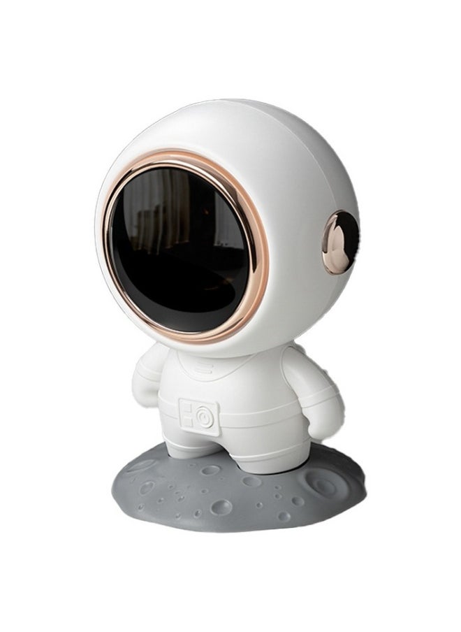 White and gold astronaut shape smart Bluetooth speaker