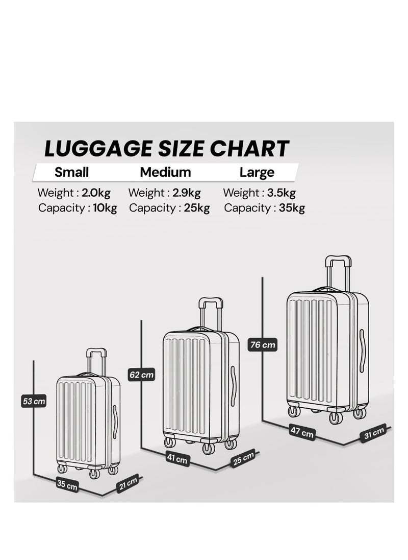 Travel Suitcase & Trolley Set - Luggage Bag PP 02, Lightweight Suitcase Set & Carry-On Luggage