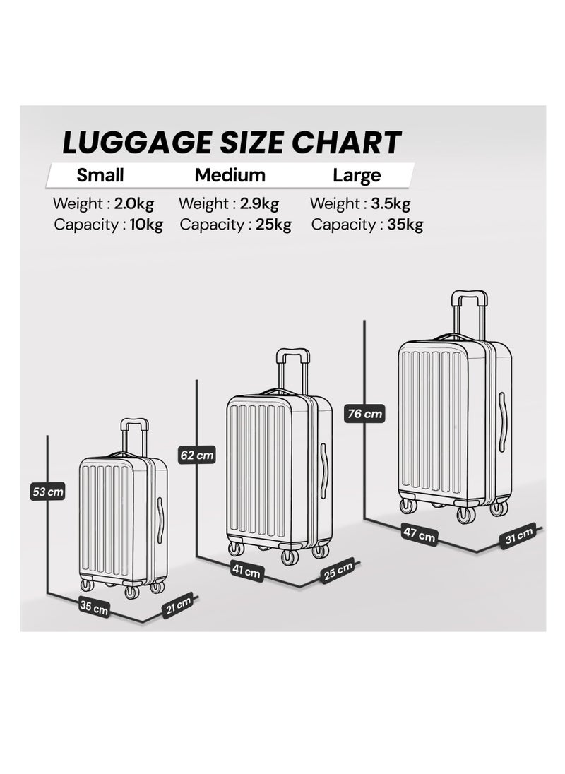 Travel Suitcase & Trolley Set - Luggage Bag PP 02, Lightweight Suitcase Set & Carry-On Luggage