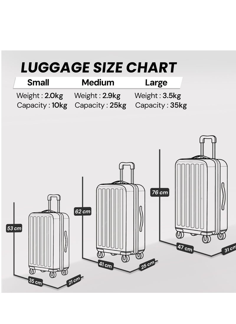 Travel Suitcase & Trolley Set - Luggage Bag PP 02, Lightweight Suitcase Set & Carry-On Luggage
