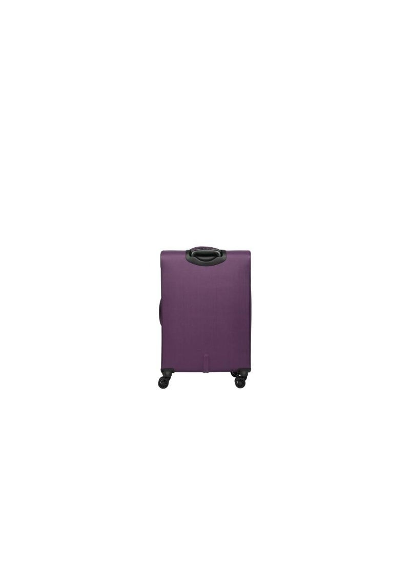 American Tourister Duncan Spinner 83cm Soft Luggage TSA Lock Expandable 4 Wheel Trolley Purple