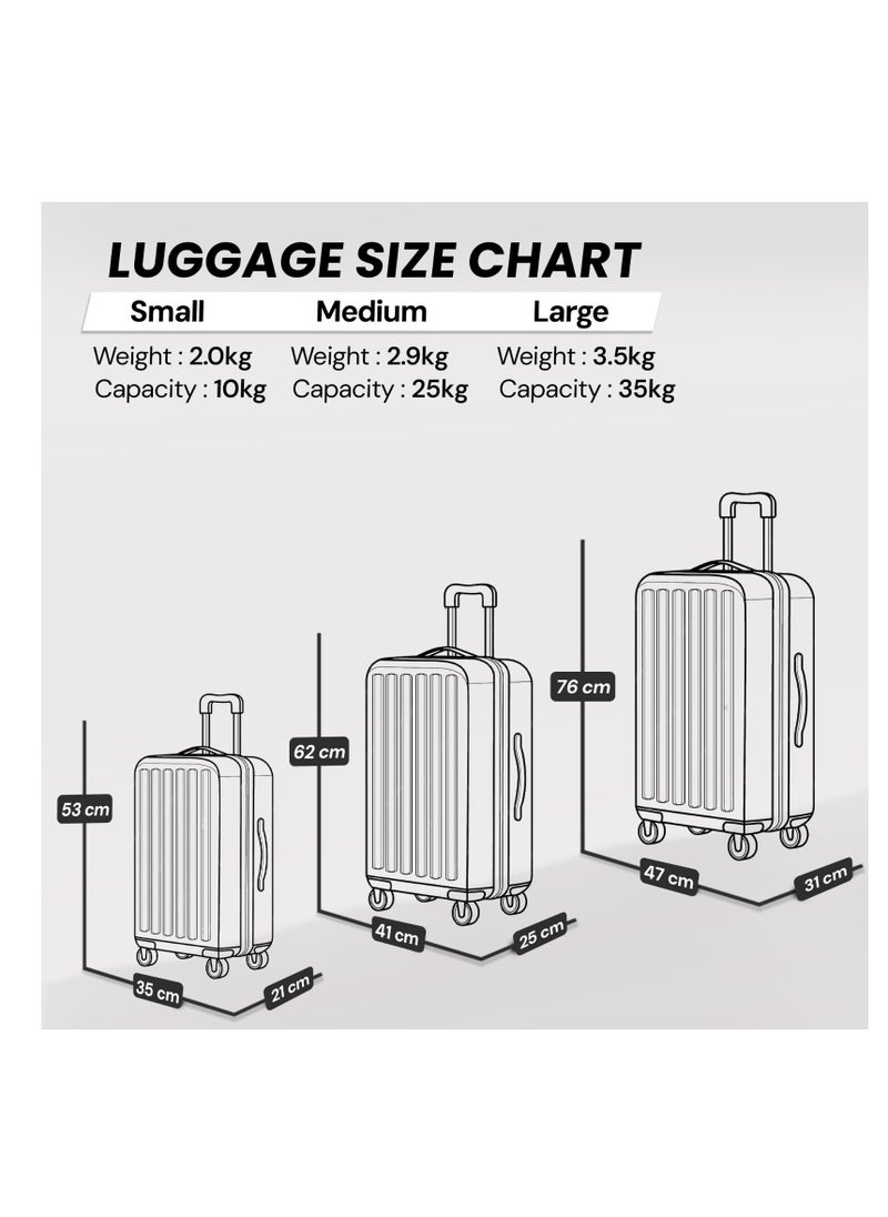 Travel Suitcase & Trolley Set - Luggage Bag PP 02, Lightweight Suitcase Set & Carry-On Luggage