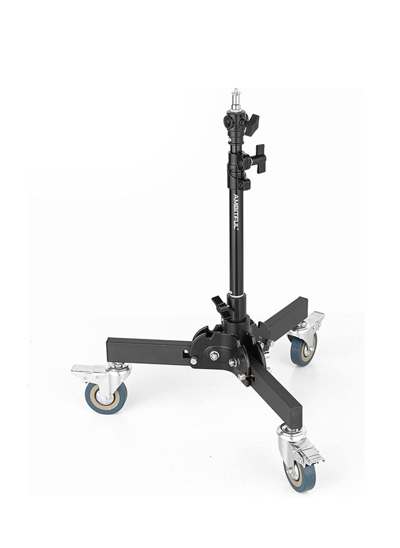61-81cm/21-31.9 Profession Removable Very Sturdy Folding Floor Light Stand and Wheels for Studio Flash LED Light