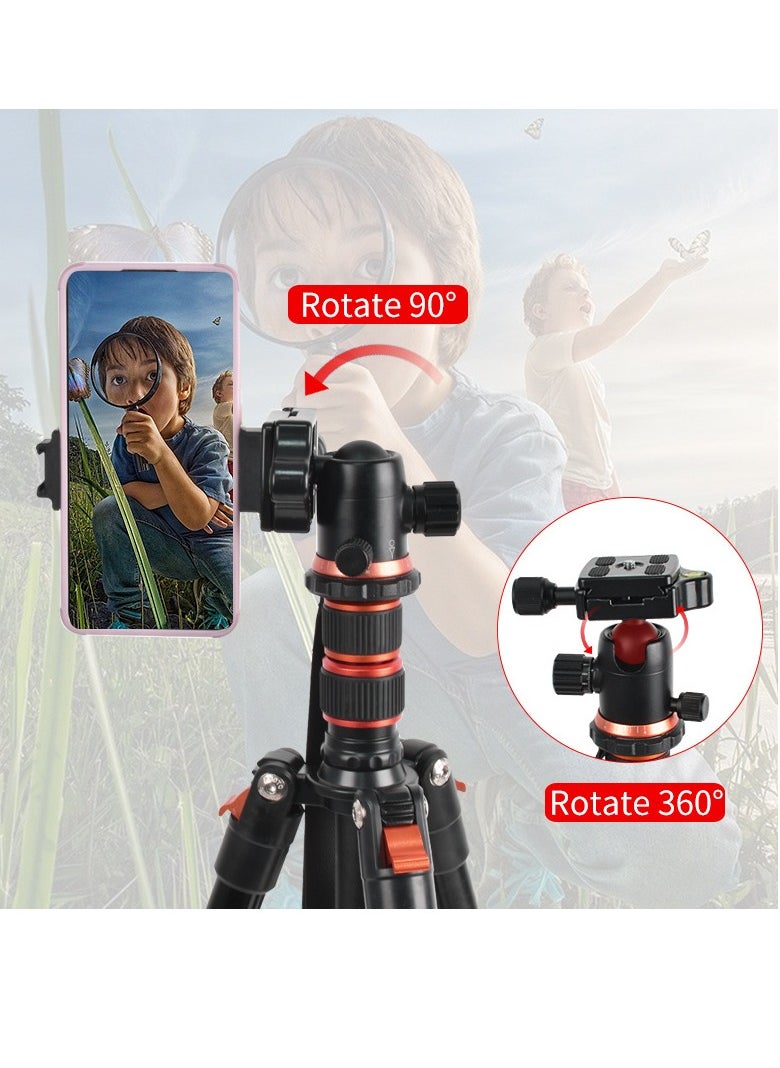 1.7m Professional SLR Camera Tripod Outdoor Mobile Phone Photography Stand Aluminum Alloy Monopod Reverse Stand