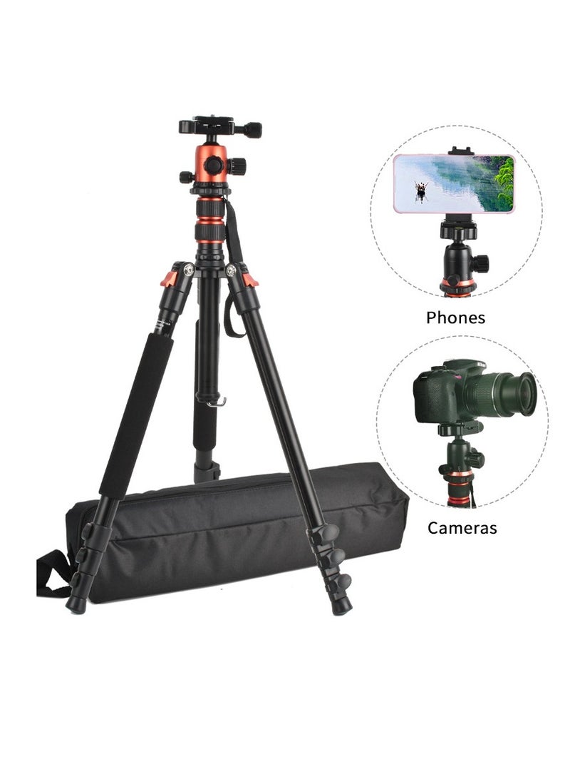1.7m Professional SLR Camera Tripod Outdoor Mobile Phone Photography Stand Aluminum Alloy Monopod Reverse Stand