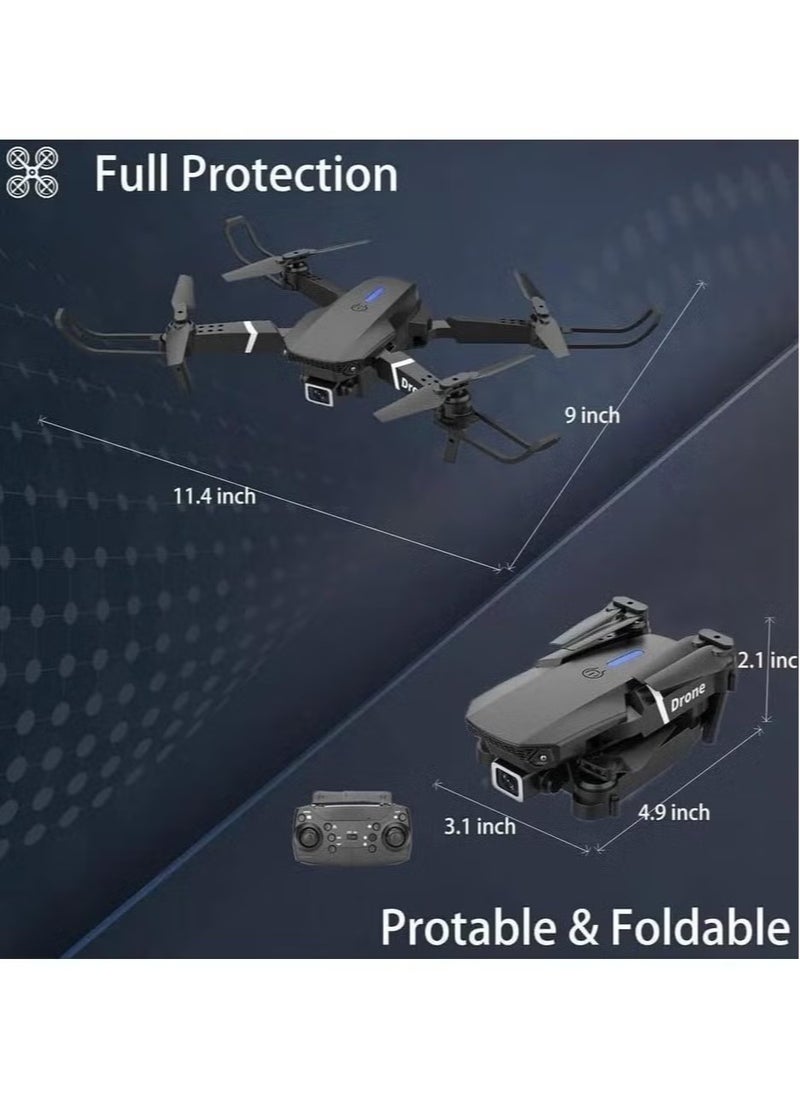 E99 PRO Drone – Professional 4K HD Dual Camera, Automatic Obstacle Avoidance, Foldable, Height Keep, Mini Helicopter with Long Flight Time and Easy Controls for Beginners and Experts